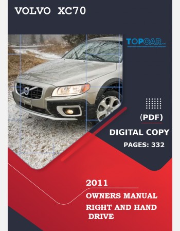2011 volvo xc70 owners manual lhd & rhd